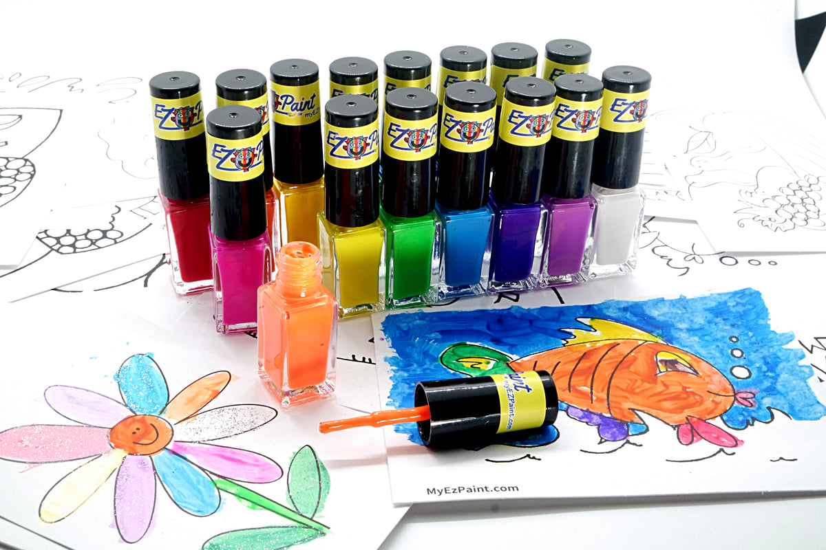 Large Sample Set: 16 EZPaints with EZcards to paint on. – myezpaint